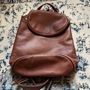 Longchamp leather backpack